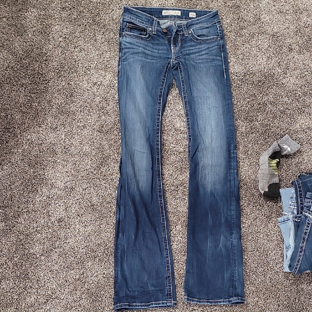 BKE Women's Dark Blue Flare Jeans